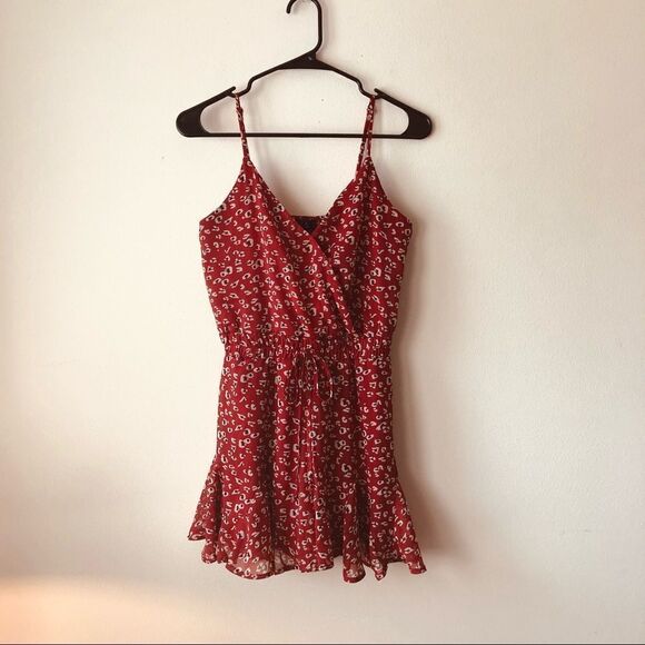 Trixxi Red Cheetah Animal Print Romper Small - Picture 6 of 11